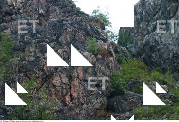 Cliffs Overgrown Rock