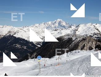 Photo Texture of Background Snowy Mountains