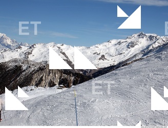 Photo Texture of Background Snowy Mountains