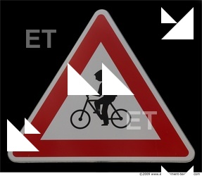 Photo Texture of Caution Traffic Sign