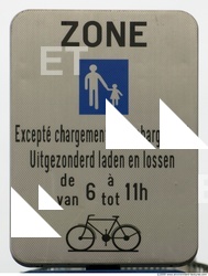 Photo Texture of Pedestrian Traffic Sign