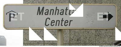 Photo Texture of Directional Traffic Sign