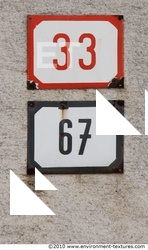 Letter and Numbers Sign