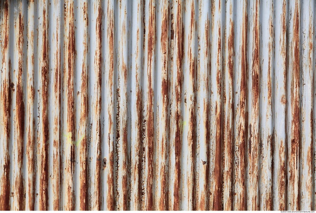 Rusted Corrugated Plates Metal