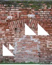 Wall Bricks Damaged Derelict Windows