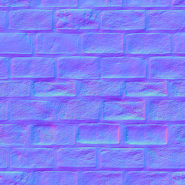 seamless wall bricks normal mapping
