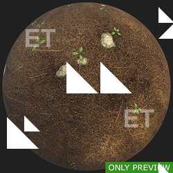 PBR substance material of forest ground created in substance designer for graphic designers and game developers