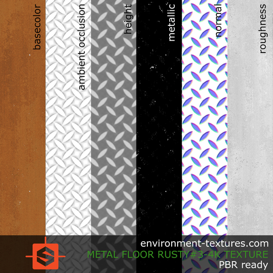 PBR substance texture floor metal rusty