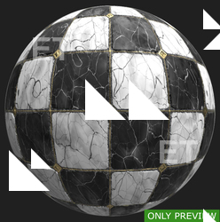 PBR substance material of marble floor created in substance designer for graphic designers and game developers