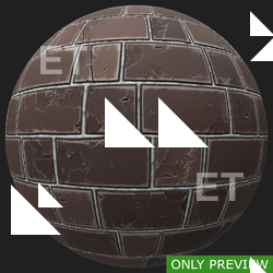 PBR substance material of wall brick old created in substance designer for graphic designers and game developers.