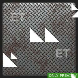 PBR substance material of metal floor rusted created in substance designer for graphic designers and game developers.