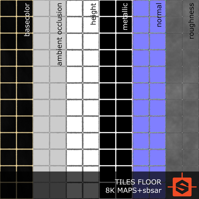 PBR substance material of floor created in substance designer for graphic designers and game developers