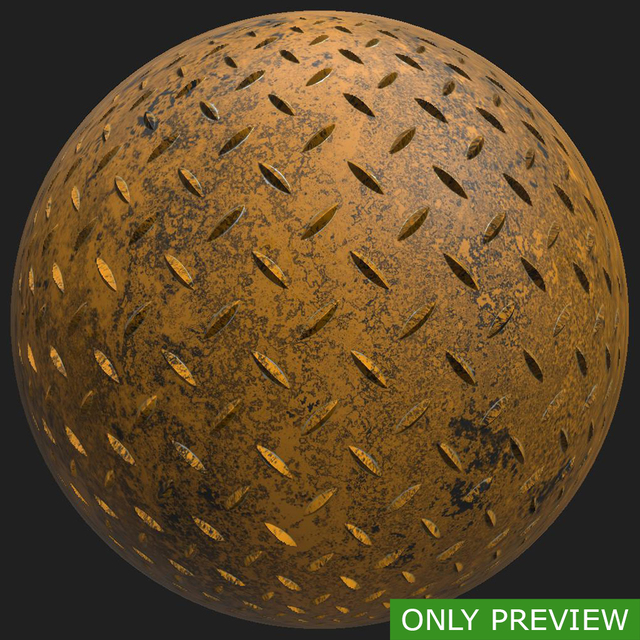 PBR substance material of metal floor painted dirty created in substance designer for graphic designers and game developers