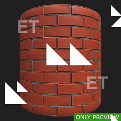PBR substance material of wall bricks old created in substance designer for graphic designers and game developers