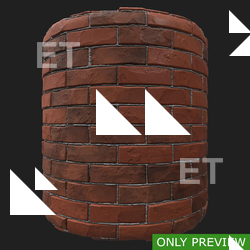 PBR substance material of wall bricks damaged created in substance designer for graphic designers and game developers
