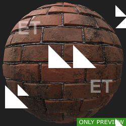 PBR substance material of wall bricks dirty created in substance designer for graphic designers and game developers
