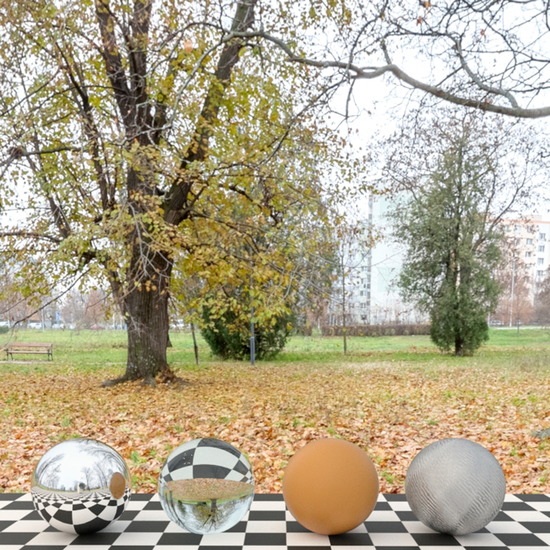 HDR panorama city park