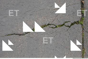 road asphalt damaged