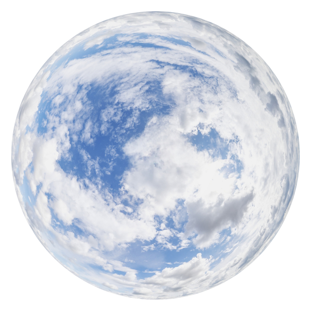 K blue clouded skydome HDRi panorama