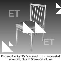 3D Scan of Chair Wooden #3