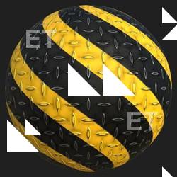 PBR Substance Material of Metal Floor Stripes Painted #2