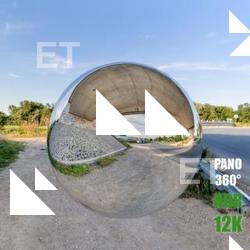 HDR Panorama 360° of Background Under Bridge