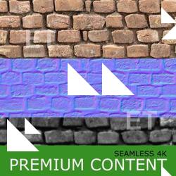 Seamless Textures of Bricks + Normal & Bump Mapping