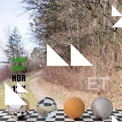 HDR Panorama 360° of Background Dirt Road