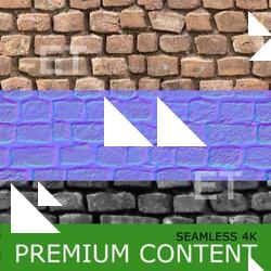 Seamless Textures of Bricks + Normal & Bump Mapping
