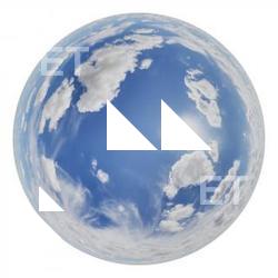 HDRi Skydome of Blue Clouded Sky 16K