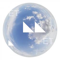 HDRi Skydome of Blue Clouded Sky 16K