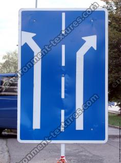 Photo Texture of Directional Traffic Sign
