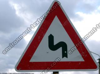 Photo Texture of Caution Traffic Sign