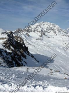Photo Texture of Background Snowy Mountains