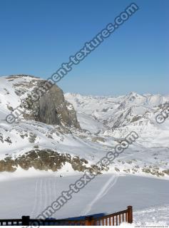 Photo Texture of Background Snowy Mountains