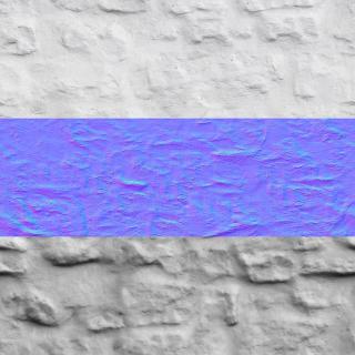 Seamless Textures of Wall Stones + Normal & Bump Mapping